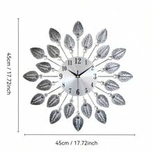 1 件现代静音金属挂钟 - 电池供电装饰钟，时尚设计，易于阅读的表盘，适合客厅卧室挂钟，完美的家居装饰 - 多色 - 查看 10