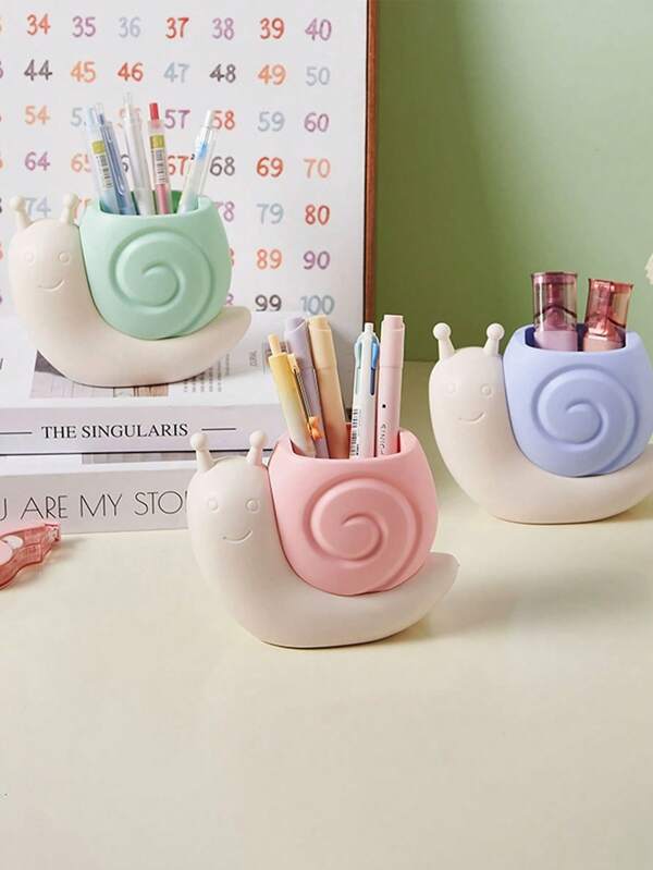 1pc Multifunctional Desktop Storage Box, Cute Student Pencil Storage, Desktop Stationery Box, Makeup Brush Holder,Back To School,School Supplies,Pencil Case,Pencil Pouch,School Bag
