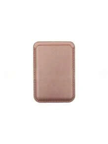 1 pieza Soporte de tarjetas magnético de piel sintética, estuche compacto y práctico para tarjetas, compatible con 12/13/14/15/16 con pegatina trasera para almacenar tarjetas bancarias/de identificación/de acceso y monedas