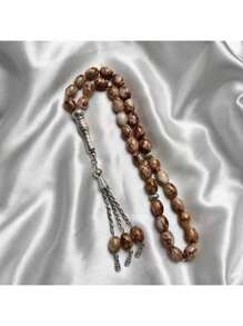 1pc New 33 Beads 8X11mm Prayer Tasbih Misbaha Beads Bracelet For Daily Use - Multicolor - View 5