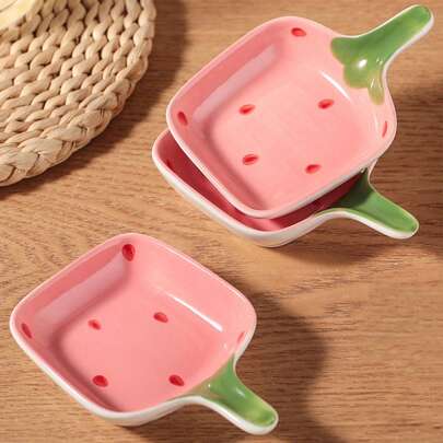 1pc/6pcs Ceramic Dipping Dishes, Small Sauce Plates, Seasoning Dip Bowls, Dipping Dishes For Home Use,School Supplies