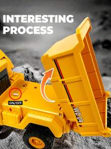 3-In-1 ABS Construction Vehicle Toy With Lights And Sounds, Includes Excavator, Dumper And Bulldozer Functions