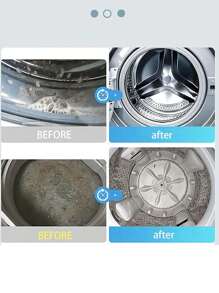 1 pieza Limpiador de lavadora, desinfectante, limpiador de lavadora antibacteriano, desinfección del tambor, antibacteriano, agente de limpieza efervescente para eliminar el moho, fuerte descalcificante, adecuado para lavadoras domésticas, cocina, baño, artículos para el hogar - Multicolor - Ver 6