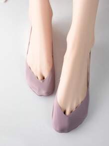 1/2/4 Pairs Of Women's Socks, Ultra-Thin Invisible Non-Slip Boat Socks, Comfortable And Soft High-Elastic Shallow Ankle Socks In Summer, Novel And Interesting Solid Color Socks, Fashionable White Socks, Suitable For Daily Travel And Party Use Boat Socks, Casual Holiday Gifts Mother's Day, Easter Spring And Summer New, Wedding Anniversary Whimsical Gothic Style Four Seasons Gifts, Black Socks - Multicolor - View 4