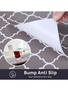 1pc Shelf Liner For Kitchen Cabinets, Non Adhesive Shelf Liner, EVA Cabinet Liners, Washable Waterproof & Oilproof Drawer Liner, Double Sided Non Slip Design - Grey/Room Decoration, Home Decor, Bedroom Decor, Room Decor, Stick On Tiles, Poster, Wall Prints, Room Decor Bedroom, Spring Summer Picks, Brides Maid Gifts, Room, Bedroom Decor, Bedroom Decor, Beach, Travel, For Men, For Women, Vacation,Cute Stuff - Grey - View 1