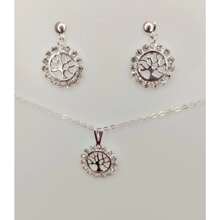 Tree Of Life Necklace + Earring Kit Silver Women's Casual - 銀色 - 查看 2