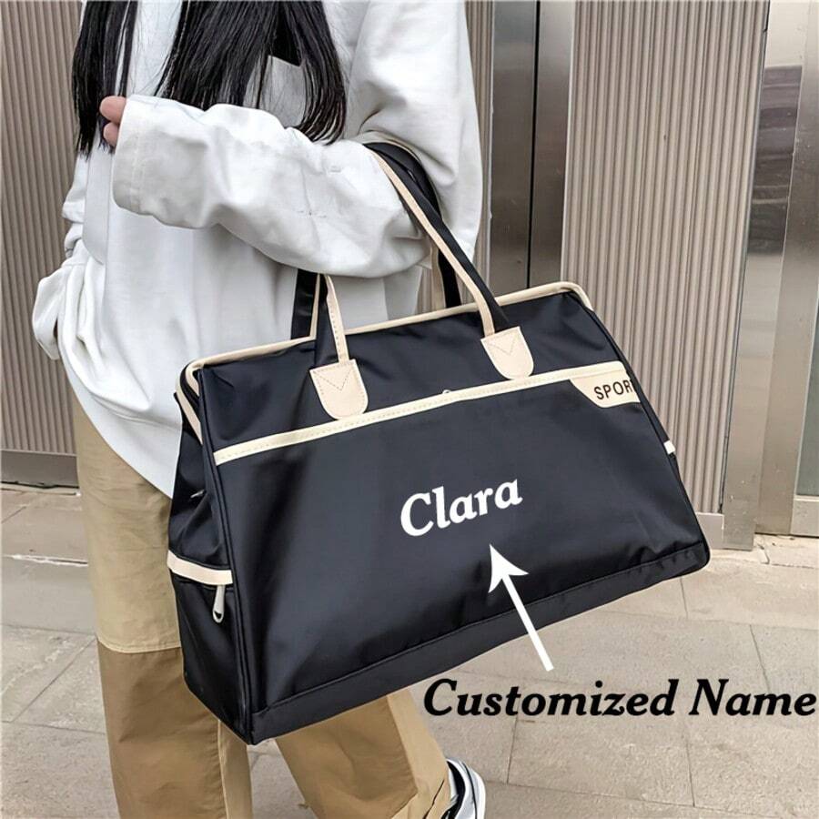 Large Capacity Handbag, Customizable Name, Suitable For Business Trip, Travel, Holiday, Gift For Festivals, Birthday, Mother's Day, Father's Day, Teacher's Day - Multicolor - View 1