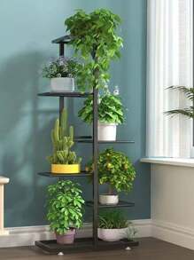 1pc Multi-Tier Plant Stand Metal Display Rack, adequado para sala de estar, decoração de jardim interno e exibição de presentes