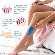 VIILIFE Waxing Kit Women Men Wax Warmer Hair Removal At Home With 6 Bags Beans Body Waxing For Eyebrows Nose Cheeks Arms Bikinis Legs 62 Accessories - 查看 3