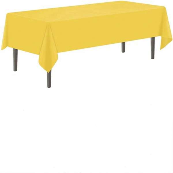 1pc Disposable Plastic Table Cover, Rectangle Tablecloth, For Indoor & Outdoor Use Parties Wedding Birthday Graduation Banquets Valentine's Day, Home Kitchen Dining Table Decor, 54 X 108Inch / 52 X 72inch
