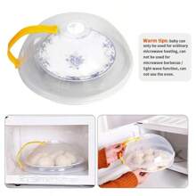 1 pieza Cubierta anti salpicaduras para microondas, tapa de alimentos transparente y reutilizable con hermetismo, cubierta de cocina resistente al calor