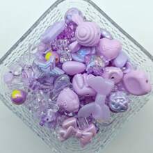 50 克/包 混合款式 混合颜色 亚克力散珠 适用于手链项链 珠宝制作用品 DIY 手工配件 - 隨機混款 - 查看 11