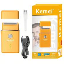 Kemei Afeitadora eléctrica KEMEI Km-T106 con carga USB, afeitadora recíproca para hombres