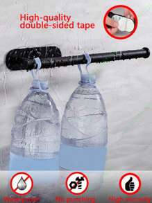 33cm Paper Towel Holders For Kitchen,Plastic Wrap Stand,AdhesiveToilet Paper Holder,Tissue Dispenser,Napkin Rack,Cabinet Storage Organizer,Towel Rack,Rags Hanger,Dish ,Available In Adhesive And Screws,Stainless Steel,Kitchen Wall Shelf,Kitchen Storage Supplies,Bathroom Accessories