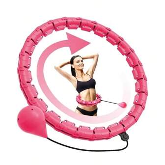 LOTANK 24 Detachable Links Weighted Hula Circle Hoops For Adults Weight Loss Infinity Hoop Fit Plus Size 47 Inch/120cm Exercise Hoola Hoop Suitable For Women And Beginners Gym Accessories