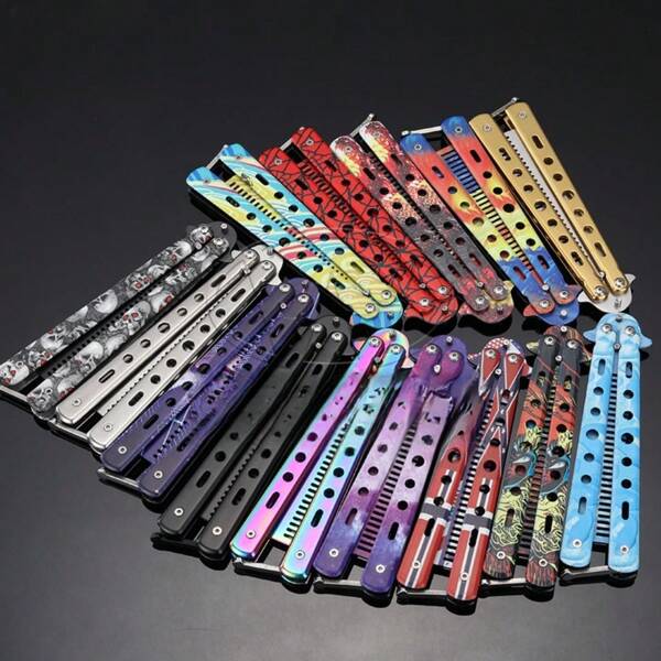 Colorful Butterfly Comb, Foldable Butterfly Comb, Outdoor Flapping Hand Game Practice Comb, Multi-Functional Comb