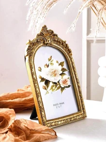1 pieza de marco de foto dorado curvo estilo europeo vintage, adecuado para decoración del hogar y exhibición de fotos (múltiples estilos para elegir) - Una variedad de estilos retro - Ver 4