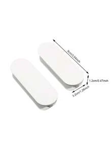 2 piezas de Manillas deslizantes de plástico autoadhesivas, tiradores auxiliares sin perforar para pegar en ventanas, gabinetes de cocina, armarios, cajones, puertas de madera y vidrio, accesorios de mejoras para el hogar - Multicolor - Ver 3