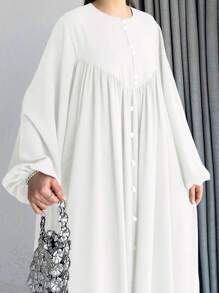 Rochie casual confortabilă pentru femei, în stil Orientul Mijlociu, în culori solide, toamnă/iarnă