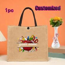 Personalized Teacher Appreciation Gift Set - Linen And Handbag With Wallet Combination - Fashionable Khaki And Black Combination - Perfect For Teachers, Nurses, Mothers, Bridesmaids, Educators, Etc. - Multi Purpose Commuting Bag For Work, School, Beach Travel, Or Daily Use - Celebrate Special Moments With Thoughtful Gifts - Khaki - View 18