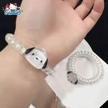 Sanrio 1pc Summer New Cartoon Phone Coil, Rubber Band Tied Bun, Ponytail Hair Tie, Cute And Versatile Hair Accessory