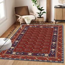 1pc Classic Style Retro Area Rug, 700g/Sqm Crystal Velvet, 5mm Thickness, Washable Non-Fading Carpet, Slip-Resistant, Suitable For Holidays And Any Space Including Hotel, Office, Sofa, Bedside, Kitchen, Laundry Room, Hallway, Porch, Entryway And Stairs Mother's Day