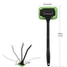 1/7pcsGlass Cleaning Brush, Glass Cleaning Tool, Windshield Cleaning Stick, Automatic Window Cleaner, Reusable Cloth Pad, Suitable For Bathroom Glass, Home Glass, Car Interior, Dirty Car Wash Brush