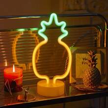 1 pièce Enseigne au néon de cactus, palmier, flamant rose, décoration fonctionnant sur batterie USB ou piles pour chambre, maison, salle de jeux, mariage, cadeau vibrant (piles non incluses)
