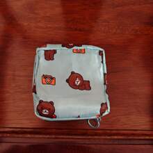 Grand sac de rangement portable mignon et en forme de dessin animé pour serviettes hygiéniques pour femmes - Multicolore - Voir 3