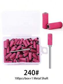 100片迷你砂纸片 + 1个砂纸片轴