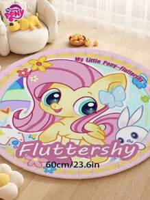 MY LITTLE PONY 1pc My Little Pony Cartoon Cute 60*60cm Fluttershy, Pinkie Pie Bedroom, Livingroom Crawling Mat, Foot Mat, Bedside Mat, Room Decorative Rug Gifts Birthday Graduation Birthday Decorations Party Decorations Bachelorette Wedding