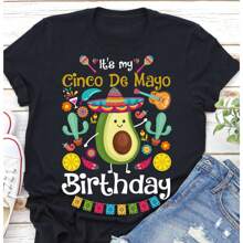 Comfort Colots Tshirt It'S My Cinco De Mayo Birthday Shirt,Funny Cinco De Mayo Birthday Shirt  Oversized Shirt Women Family Shirt, Shirt