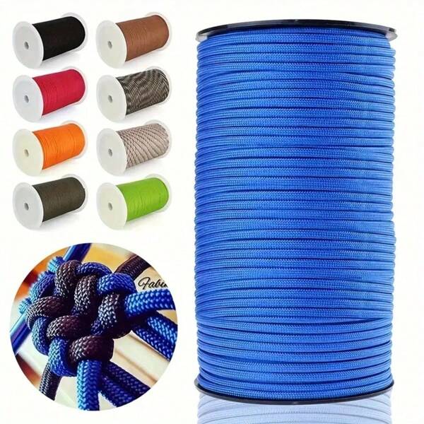 31M 4mm 7 Strand Lanyard Rope, 1 Roll Tent Cord For Picnic Camping Pet Cord Clothesline