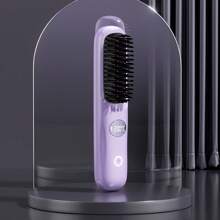 2-In-1 Portable Straightener/Curler, 3 Temperature Settings, Constant Temperature Anti-Scald, LED Display, USB Rechargeable Ionic Comb, 2000mAh Lithium Battery, USB-C Charging, Ideal Travel Companion And Gift For Women - Multicolor - View 15