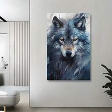 Framed  Wolf Cool Animals Eyes Aesthetic Poster Canvas Wall Art Aesthetic Posters & Prints Wall Decor For Bedroom Living Room Paintings Pictures Wall Decor  Birthday Party Decor, Mother's Day New Year Easter Gift,  Home Living Room Office Wall Decor, Perfect Gift And Wall Decoration - Framed - View 5