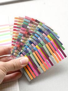 3000 件/10 种设计莫兰迪 PET 索引标签便签，长形，INS 风格学生用品，10 种混合设计，学校用品，返校 - 彩色 - 查看 3