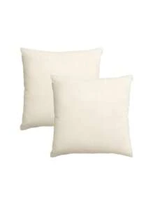 2 pièces/4 pièces/6 pièces Housses de coussin carrées vierges de type lin sans rembourrage, fermeture éclair cachée, housses de coussin décoratives DIY pour la chambre à coucher et le salon