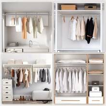 CTSZOOM Stainless Steel Adjustable Closet Rod, 5 Sizes Available From 15.75inch To 74.8inch, Heavy Duty Silver Closet Rod For Hanging Clothes, Wardrobe, Laundry Room, Room Divider Curtain Rod, Easy To Install, Suitable For Bathroom, Window, RV, Living Room, Bedroom, Curtain, Wardrobe - Silver - View 8