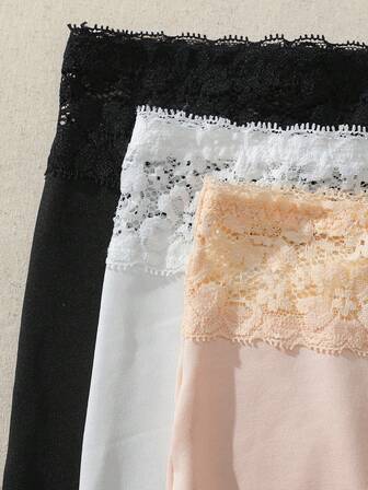 3 件/1 件女式蕾丝衬裙衬裙，防滑夏季纯色衬裙