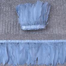 1 metro de plumas de ganso de 15-20 cm (6-8 pulgadas) para coser en adornos, flecos, ropa, manualidades, decoración de tocados, suministros de boda, accesorios de artesanía