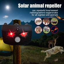 Upgraded Solar Powered Electronic Pest Repellent, 360° Indoor & Outdoor Deterrent With Flashing Function, Suitable For Home, Factory, Kitchen, Warehouse And Garage
