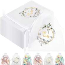 10 piezas/20 piezas Bolsas de regalo para baby shower, bolsas de gasa transparentes de 4x6 pulgadas, azul/rosa para niño/Girl, pequeñas bolsas transparentes en bulk para fiestas de babys showers Rev Gender de género, pouches para almacenamiento de joyas, bolsos con cordón para fiesta de dulces