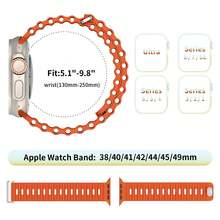 Correa de silicona marina compatible con Apple Watch - Repuesto impermeable y suave para modelos de 38mm a 49mm y series Ultra/SE. - Multicolor - Ver 3