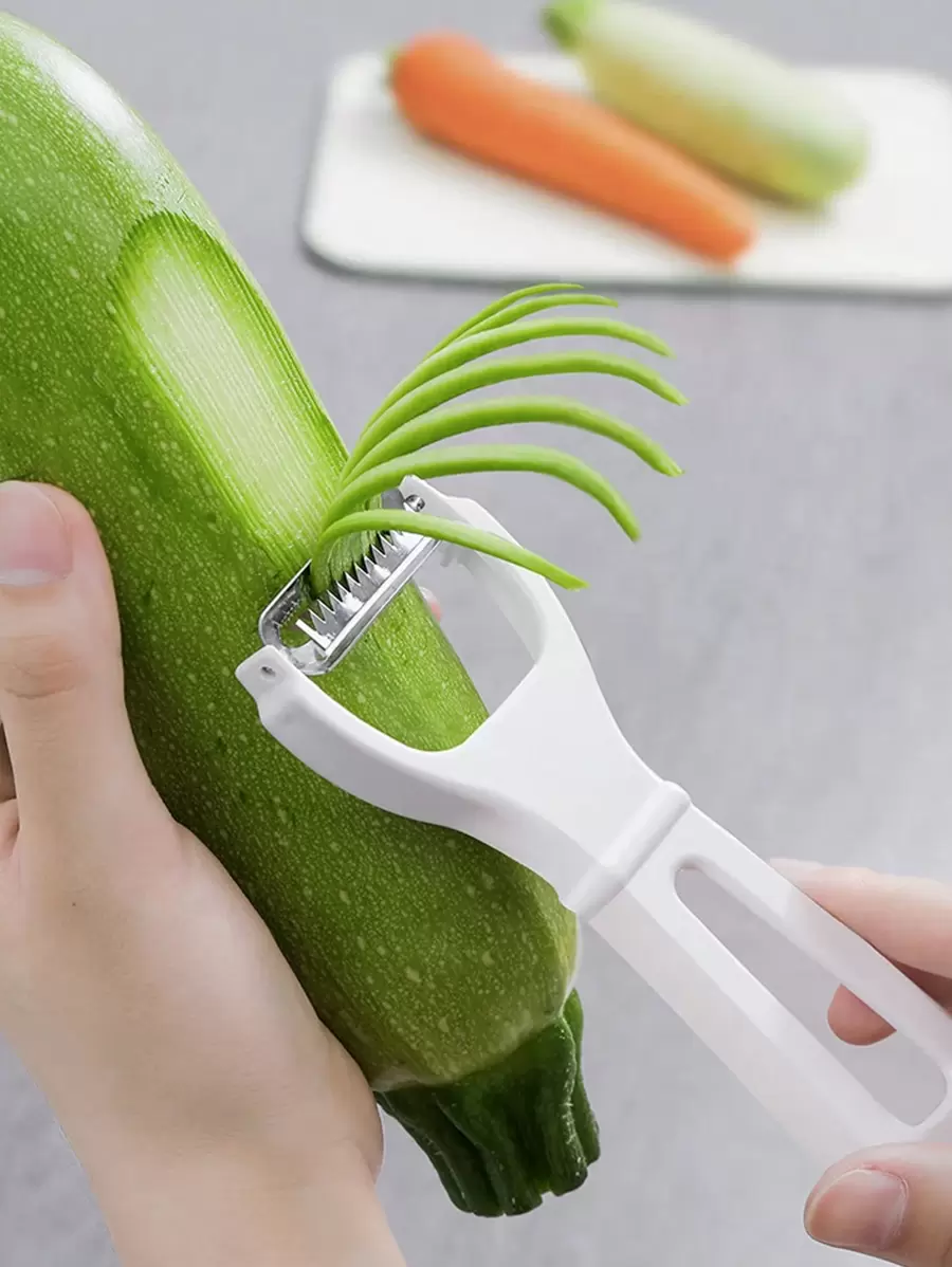 1 件装不锈钢厨房蔬菜削皮刀、水果削皮刀、削皮器 - 白色 - 查看 1