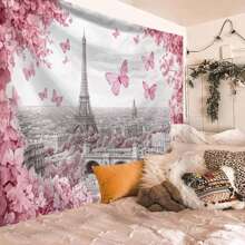 1 件城市图案装饰挂毯，用于房间装饰、家居装饰的壁挂