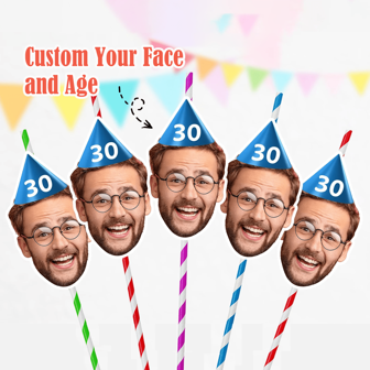 12 st anpassade sugrör med foto, utklippta ansikten, 30-årsfestdekorationer, personliga 21-årsfest, 25-årsfest, 40-årsfestdekorationer för kvinnor, honom och henne, multifunktionella, justerbara, dekorativa, återanvändbara, utsökta, bedårande, högkvalitativa, moderna, färgglada, söta, bekväma, snygga, anpassade, personliga, unika, perfekta presenter till honom, perfekta presenter till henne, pojkvän, flickvän, pappa, mamma, familj, vänner, son, dotter, hemfräschning, brunchklara, anpassade vattenflask- och muggtillbehör, varm atmosfär, juldekorationer, souvenirer