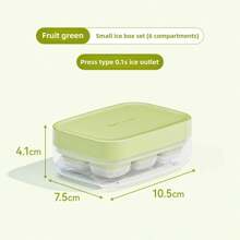 3 件装硅胶冰块托盘，带盖迷你制冰机托盘，家用冰箱冰模