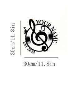 A Piece Of Wrought Iron Customizable Metal Note Wall Decor Art Logo Personalized Name Treble Clef Design Bedroom Studio Kitchen Indoor And Outdoor Art Home Decor No Electricity Multifunctional Wall Hangings Perfect For Christmas Halloween Easter Thanksgiving Gifts Birthday Graduation