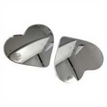 1 Pair Heart-Shaped Blind Spot Mirrors, 360° Viewing Angle Convex Car Blind Spot Mirrors, Frameless Vehicle Blind Spot Rearview Mirrors For Parking