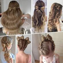 14 Inch Bowknot Curly Ponytail Hair Extensions, Claw Clip Curly Ponytail Hair Extensions, Suitable For Children And Girls - Multicolor - View 9